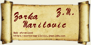 Zorka Marilović vizit kartica